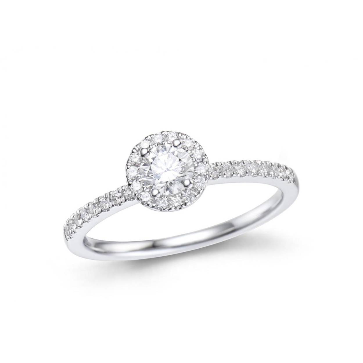 Ring geel en wit goud 18kt met diamanten