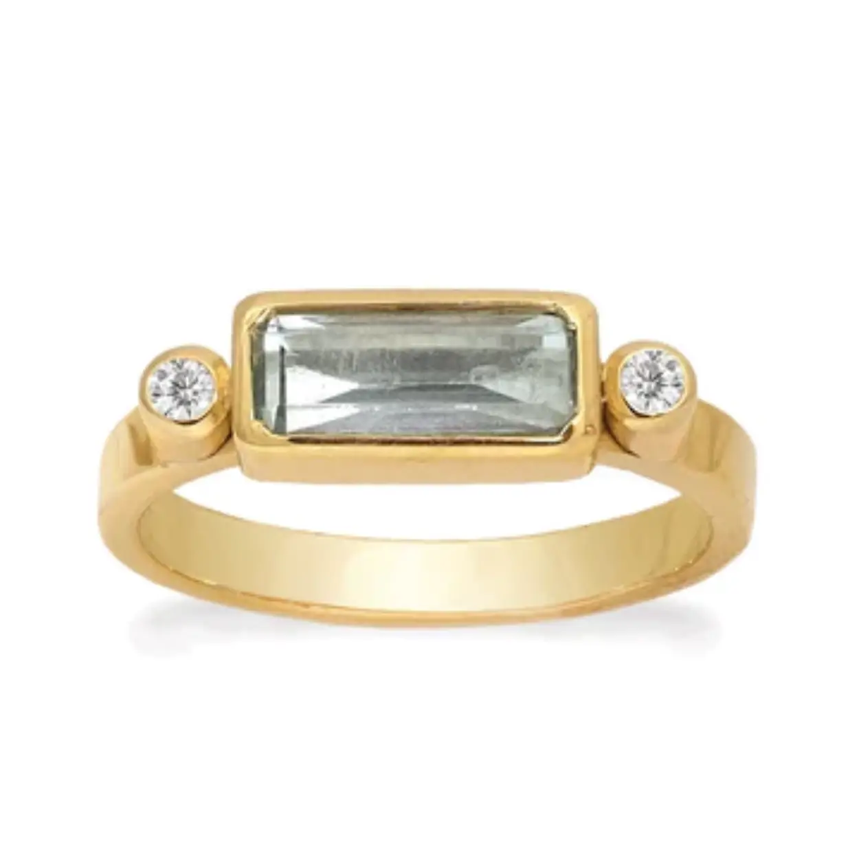 Ring - Petite Octagon (GP)
80703351-52

Deze geel goud vergulde ring bevat in het midden een 10 x 4 mm blauwe topaas octagon facetgeslepen met aan weerszijden een 2 mm ronde zirkonia.