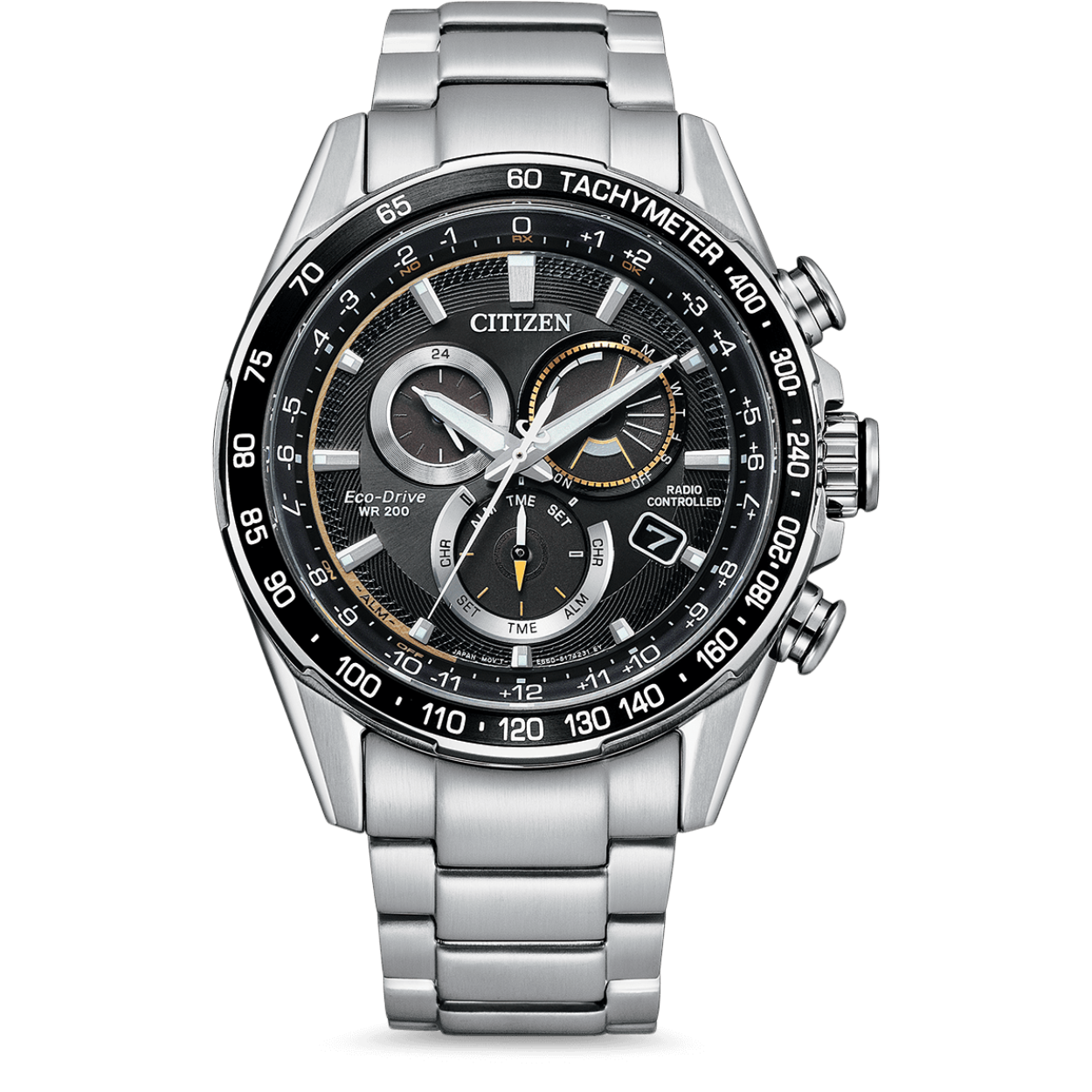 heren horloge, radiogestuurd stalen band