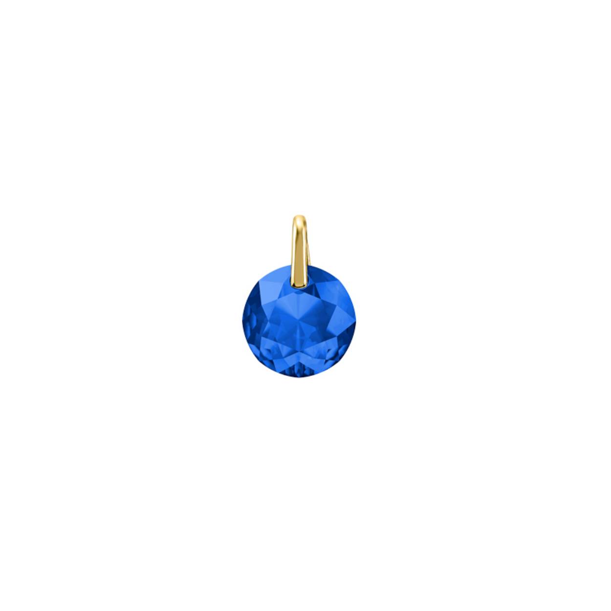 Gouden My Imenso hanger "Creoli" met blauw crystal 