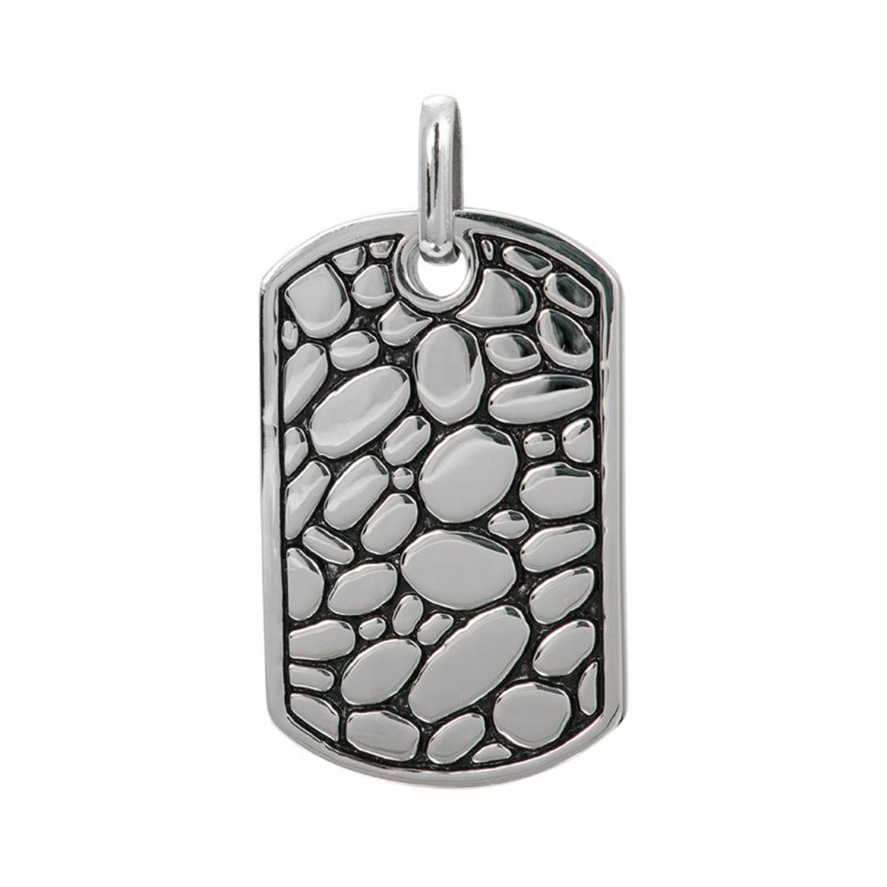De iXXXi MEN pendant Dog Tag Classic is gemaakt van stainless steel en is in een mat zilverkleurige uitvoering. De hanger bestaat uit een mat zilveren, rechthoekige vorm die is afgerond waardoor de puntige hoeken weg zijn. De pendant heeft een design met allerlei verschillende ronde vormen. De achtergrond van de hanger is donkergrijs/zwart gekleurd waardoor de pendant een antieke look krijgt. Je kan de Dog Tag Classic pendant combineren met een iXXXi MEN ketting naar keuze uit onze collectie. Mix en match en speel met bijvoorbeeld meerdere pendants aan jouw iXXXi ketting.