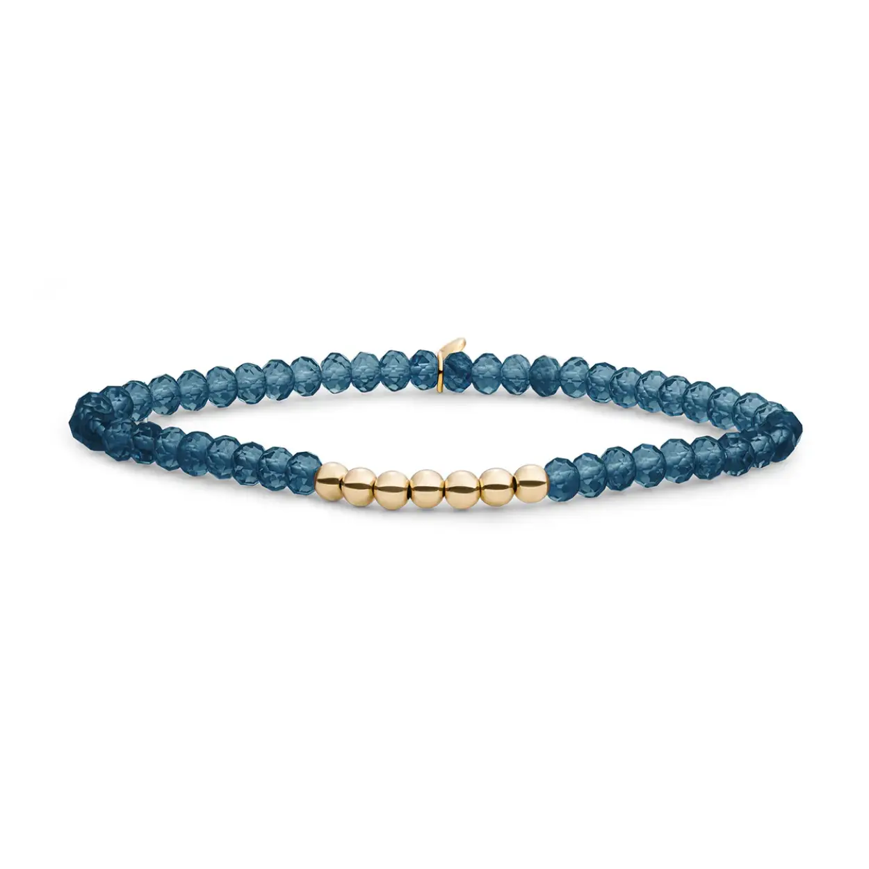 Sparkling Jewels Armband Ocean Topaz Quartz Reverse Universe Gold 4mm SB-G-4MM-RLI-G67