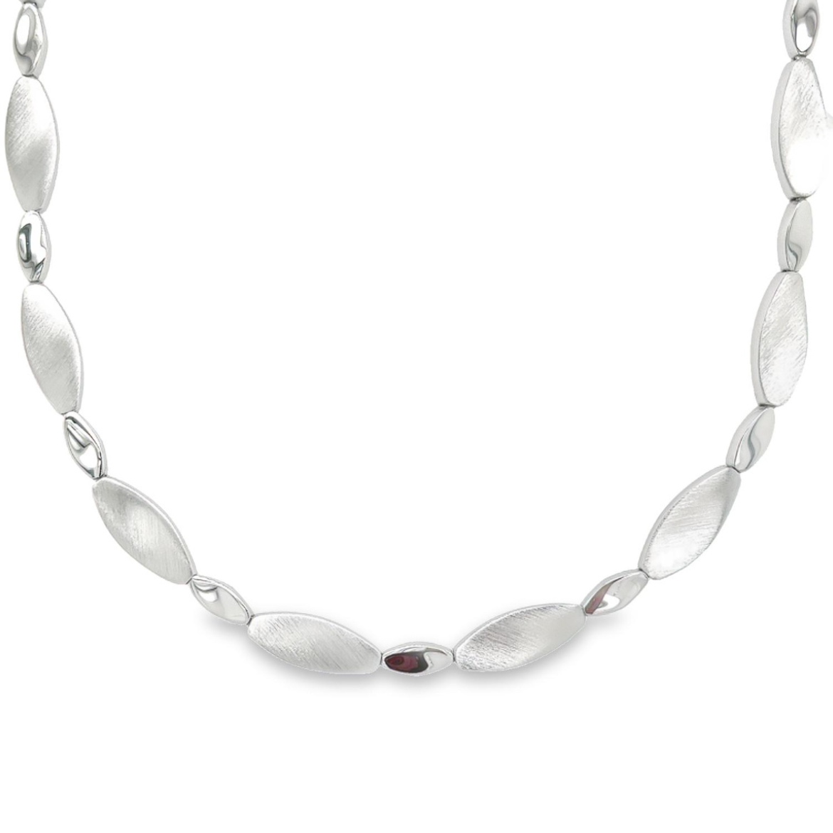 Zilveren collier Mat/ Glans