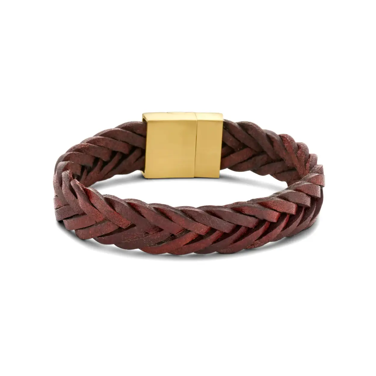 Laat je stoere kant zien met deze platte, robuuste gevlochten armband. Gemaakt van echt fijn leer, brengt deze armband de innerlijke avonturier naar boven met zijn stoere charme en tijdloze aantrekkingskracht.