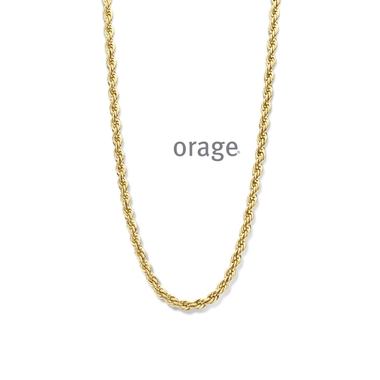 Orage Collier Staal geel