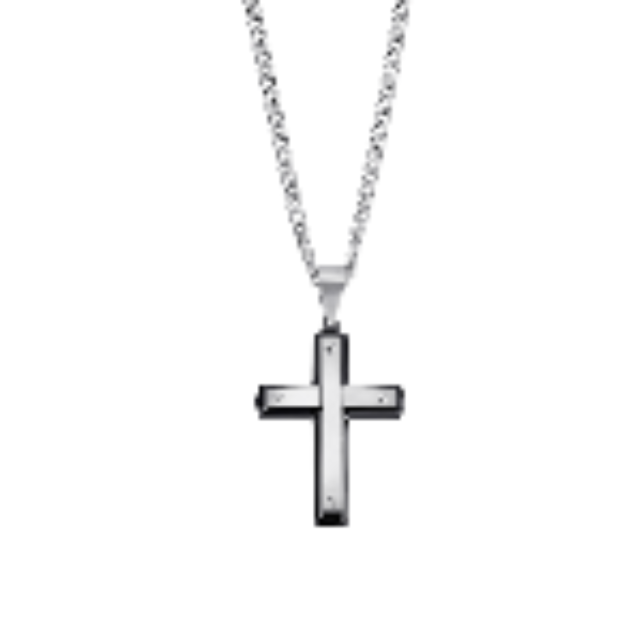 Edelstalen Collier met Kruis van Lotus Style