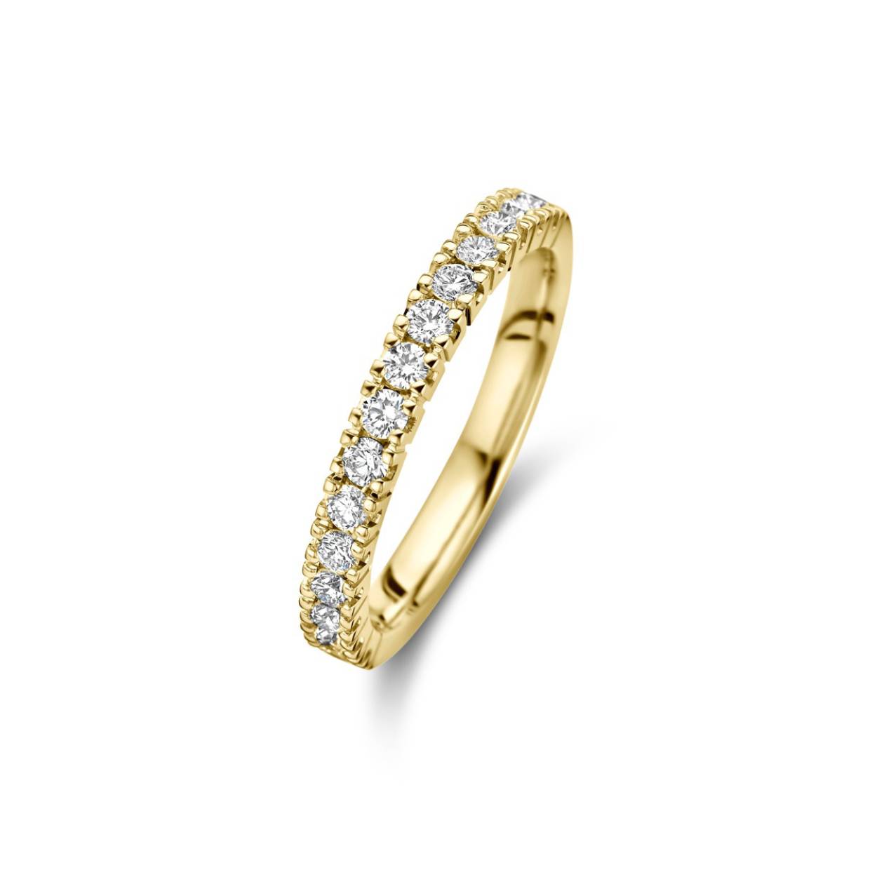 Ring geel goud 18kt  Davice met diamanten