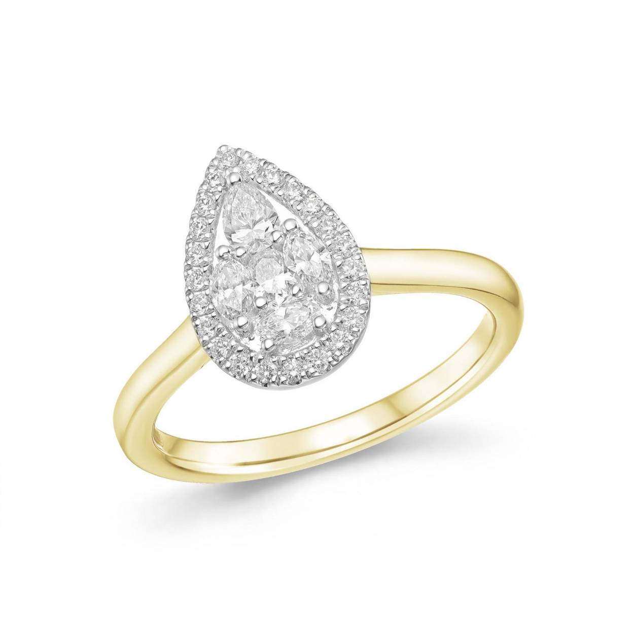 Ring goud 18kt met diamanten