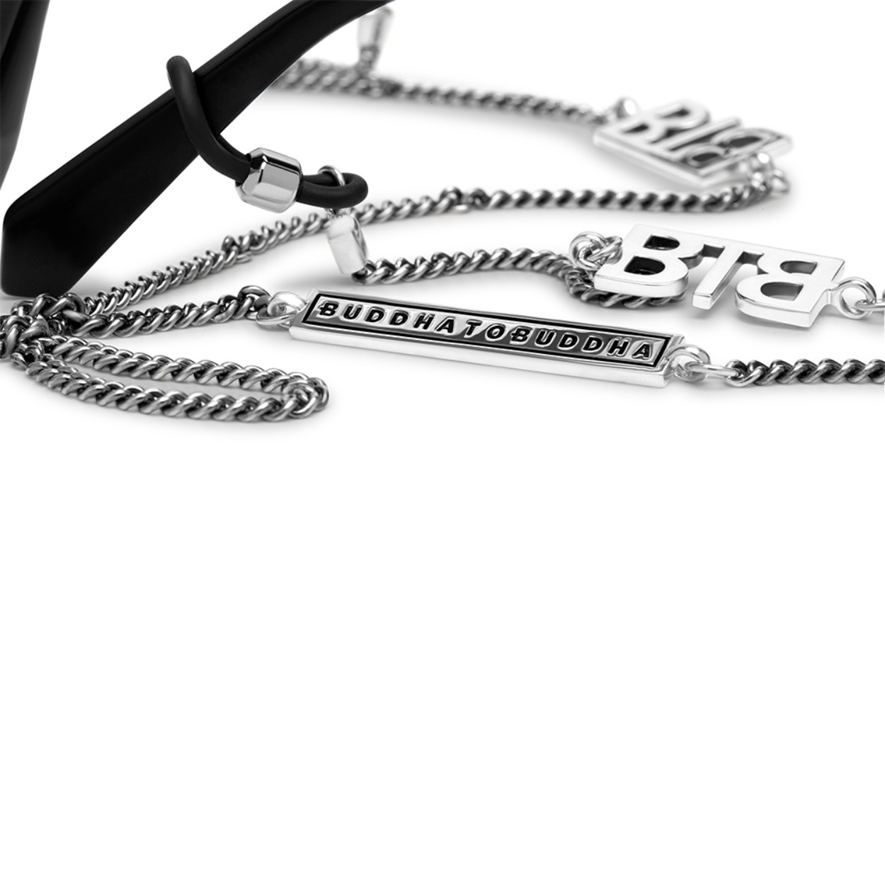zilveren brilcollier
