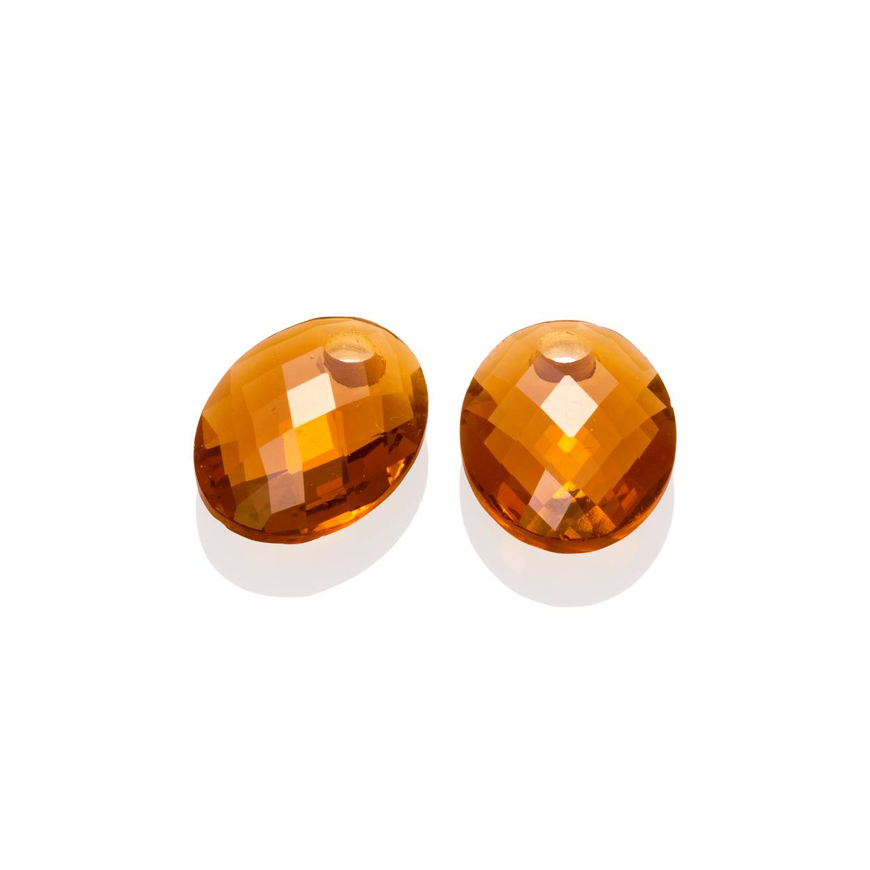 Sparkling Jewels oorstenen citrien kwarts medium oval