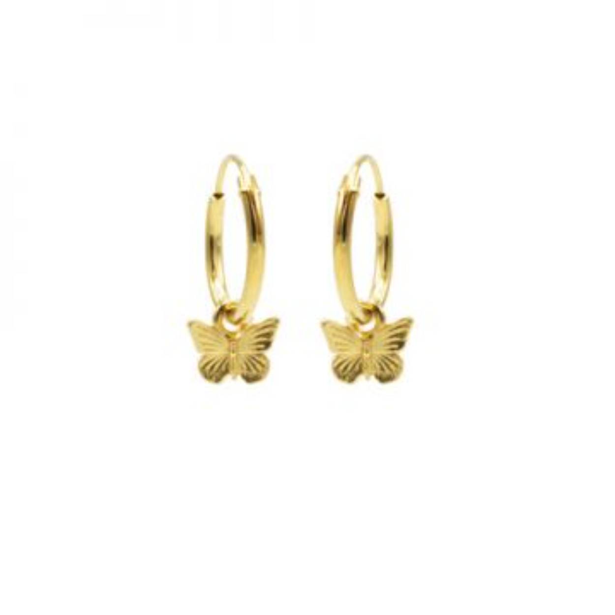Hoops Symbols Butterfly Goldplated