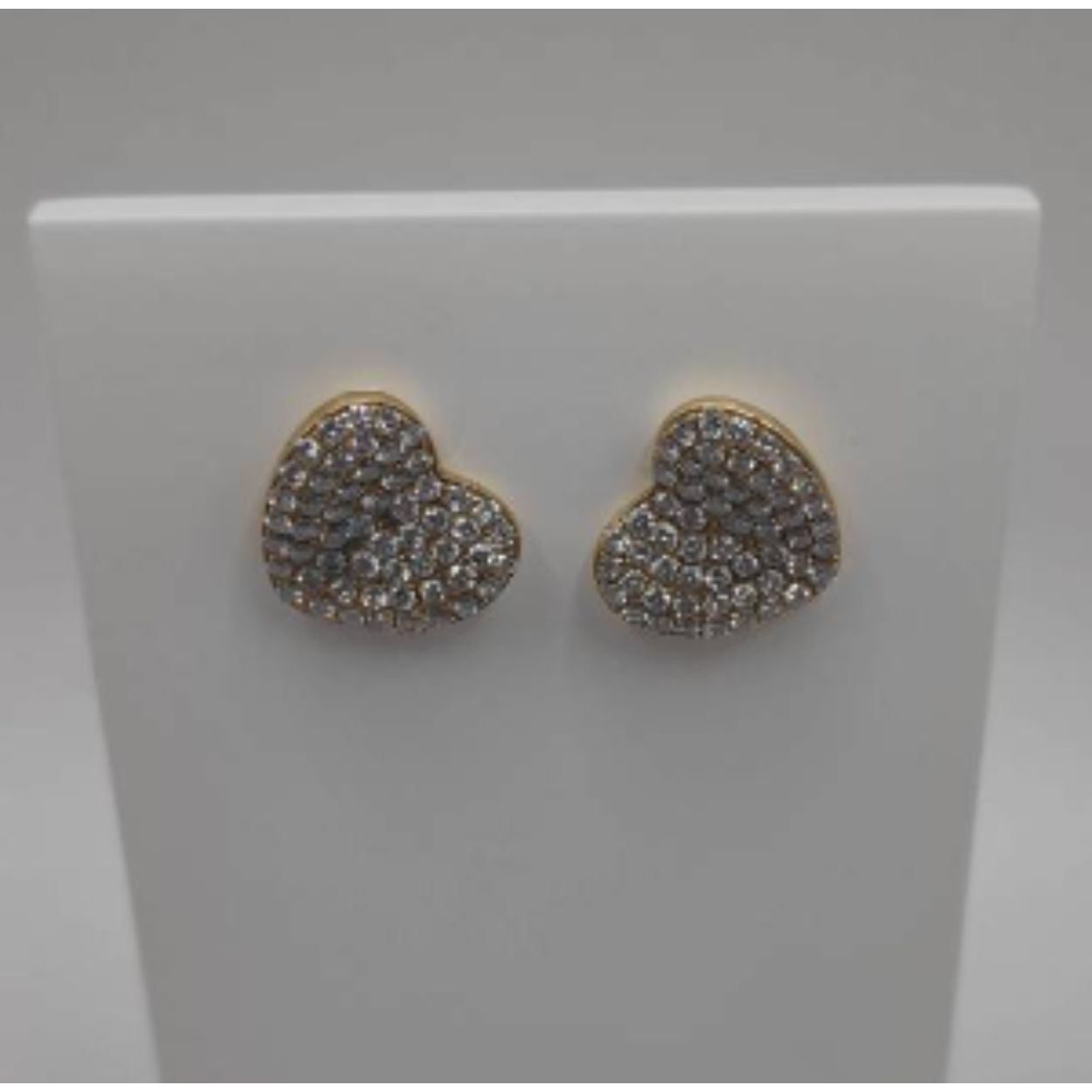 Gouden oorbellen met diamanten vorm hart 0,8