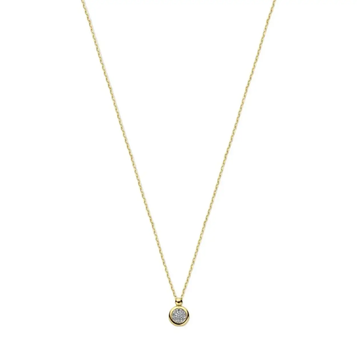SWING JEWELS NECKLACE 14K YELLOW GOLD WITH DIAMOND 0,015CT
