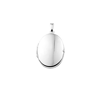 Zilver medaillon ovaal
