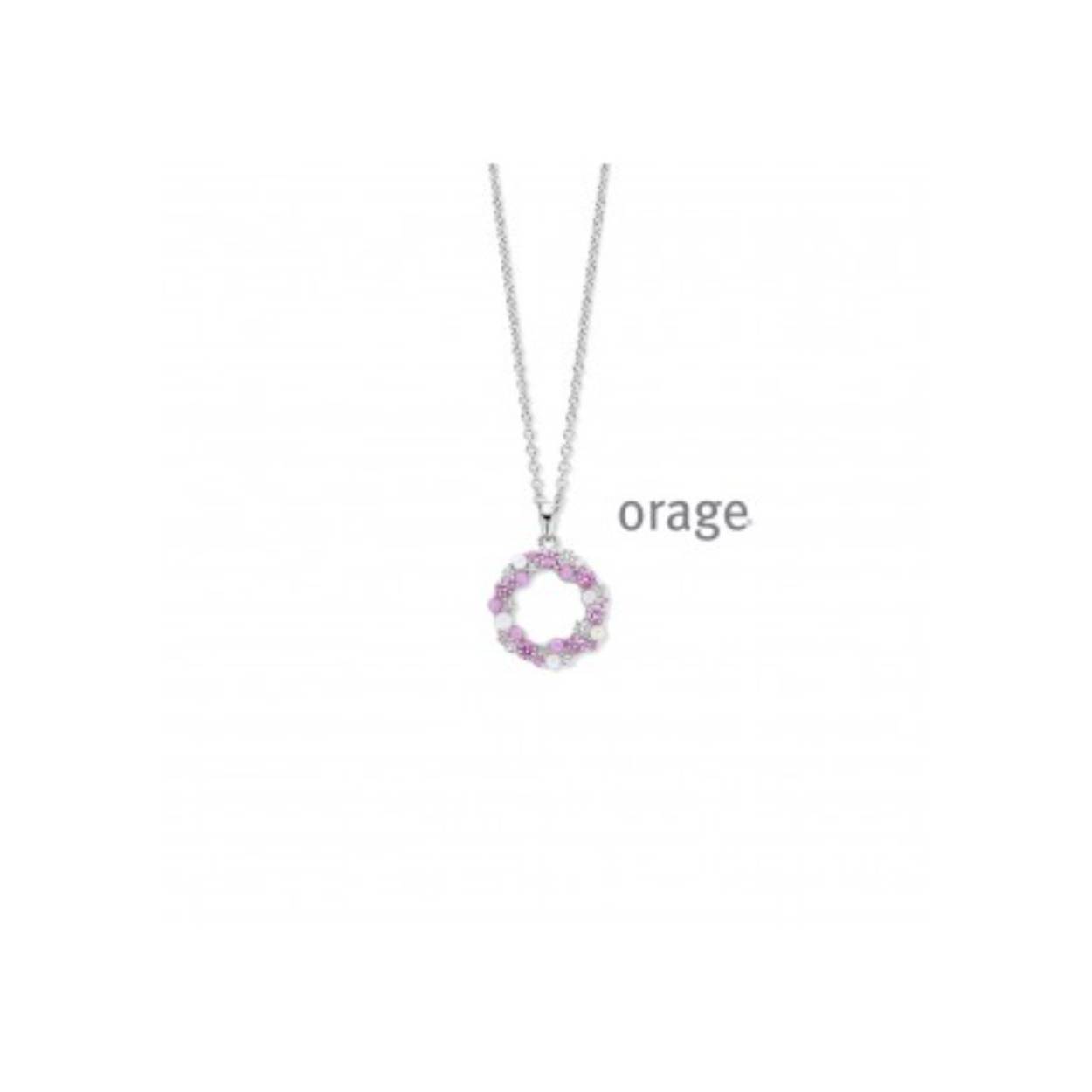 Ketting 925 rh cz roze