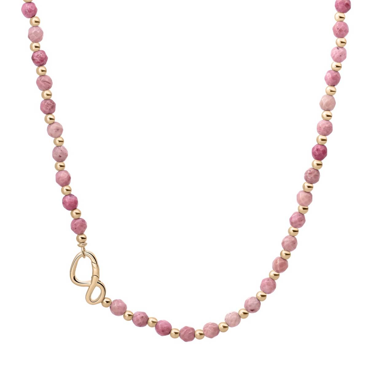PINK RHODONITE GOLD PLATED