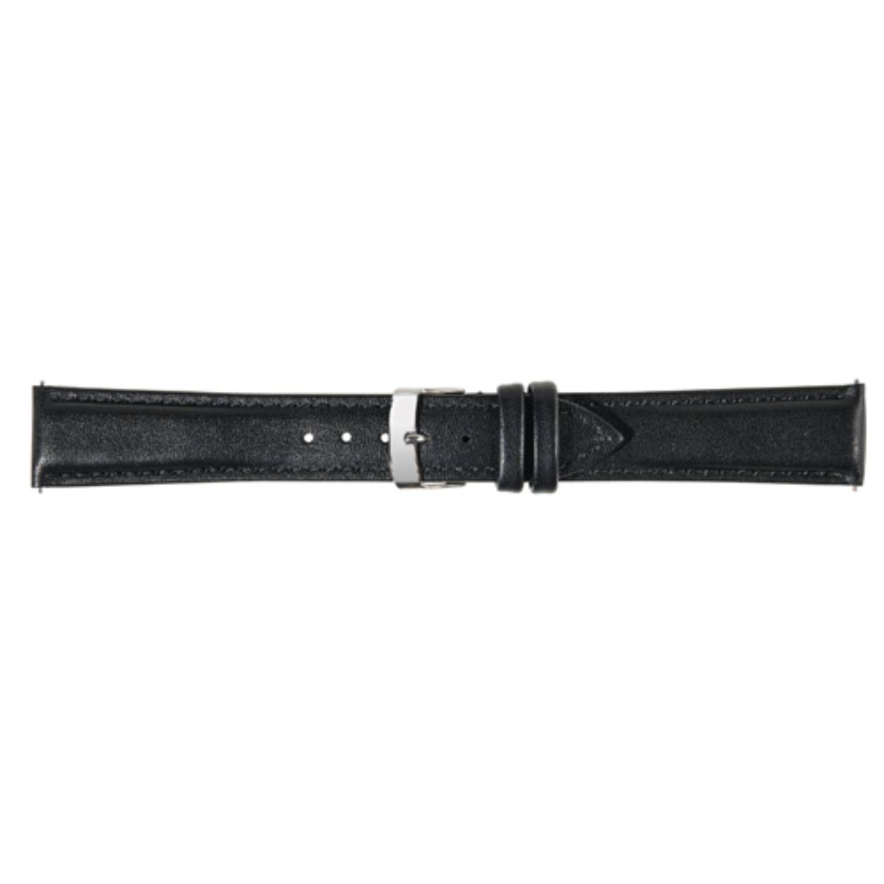 Horlogeband leder 18mm zwart easy clic