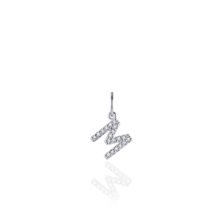 Letter M zilver