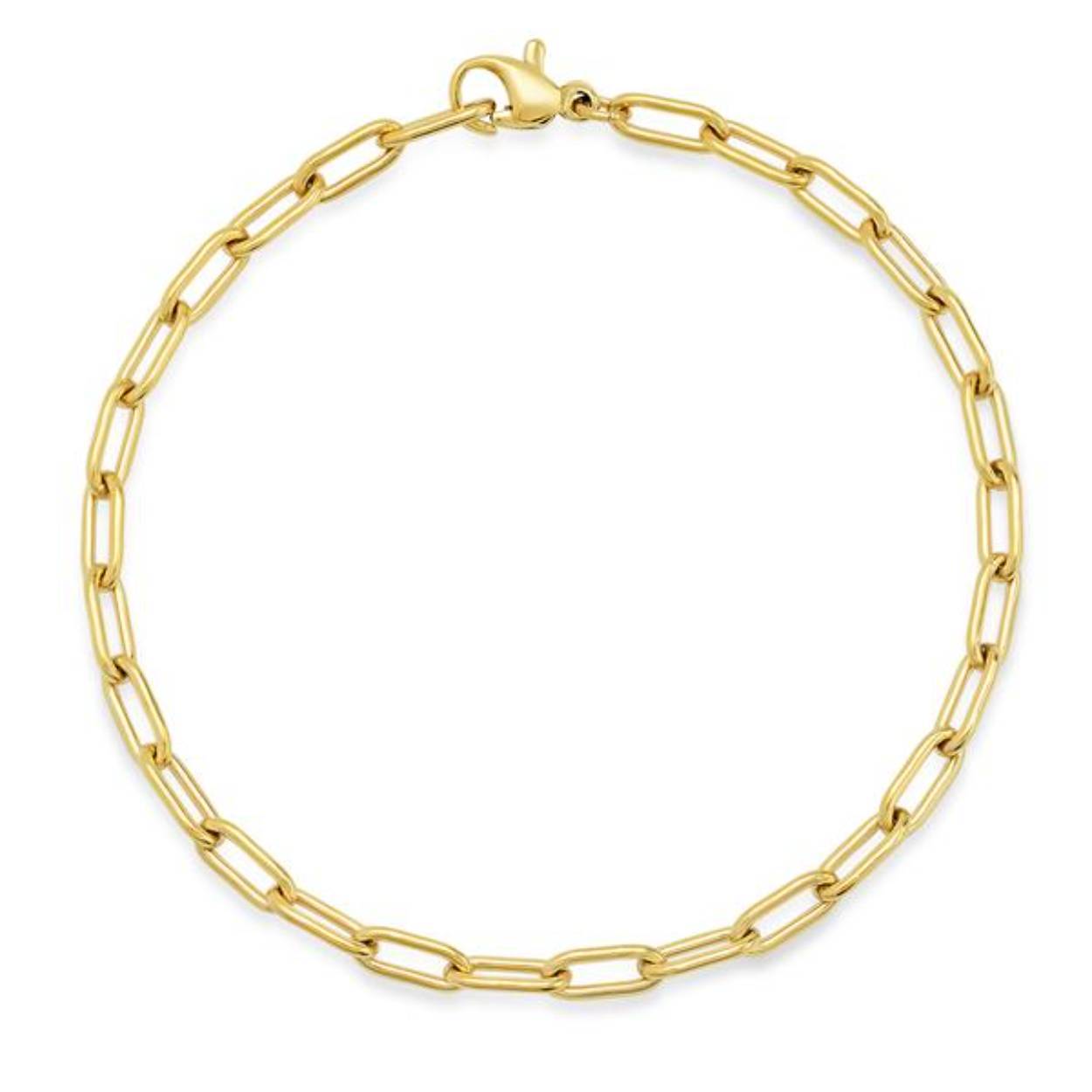 14k geelgouden armband ovale anker schakel 19cm lengte
