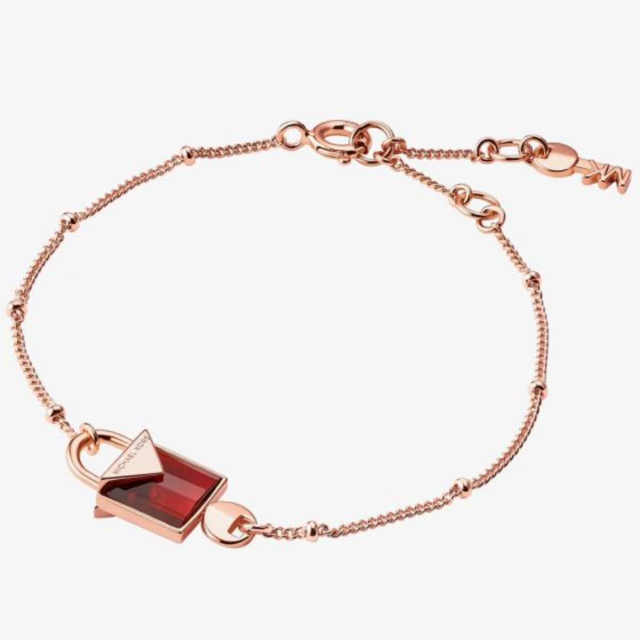 Zilveren armband met een 14kt rose legering 