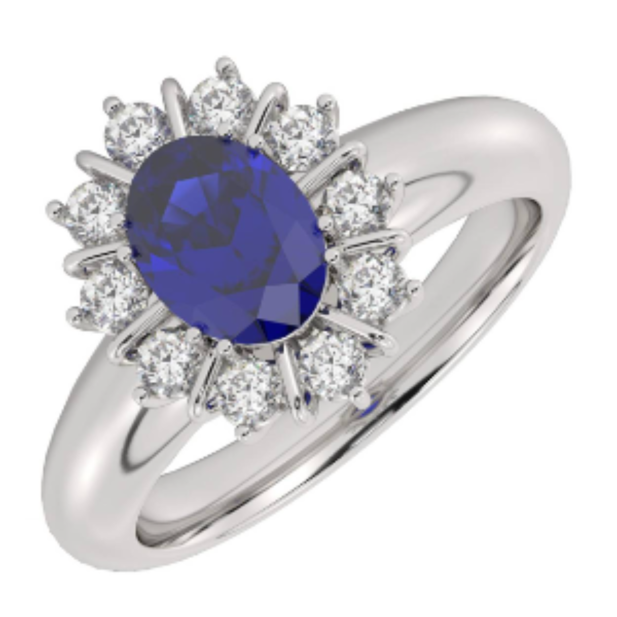 Ring Saffier en Diamant