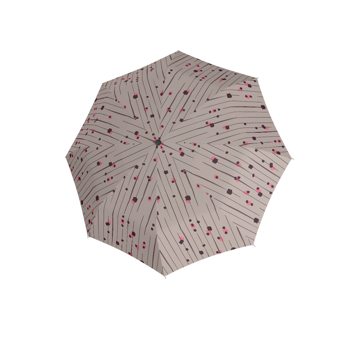 Gemak dient de mens met deze paraplu. Met een druk op de knop de paraplu inklappen of opendoen betekend dat u altijd een hand vrij kunt hebben.

eigenschappen:
Glasfiber baleinen
8 kant stok.
polypongee doek

Lengte opgevouwen 29cm
doorsnede paraplu 100cm

Onderhoud:
Open drogen en niet bij een warmte bron.