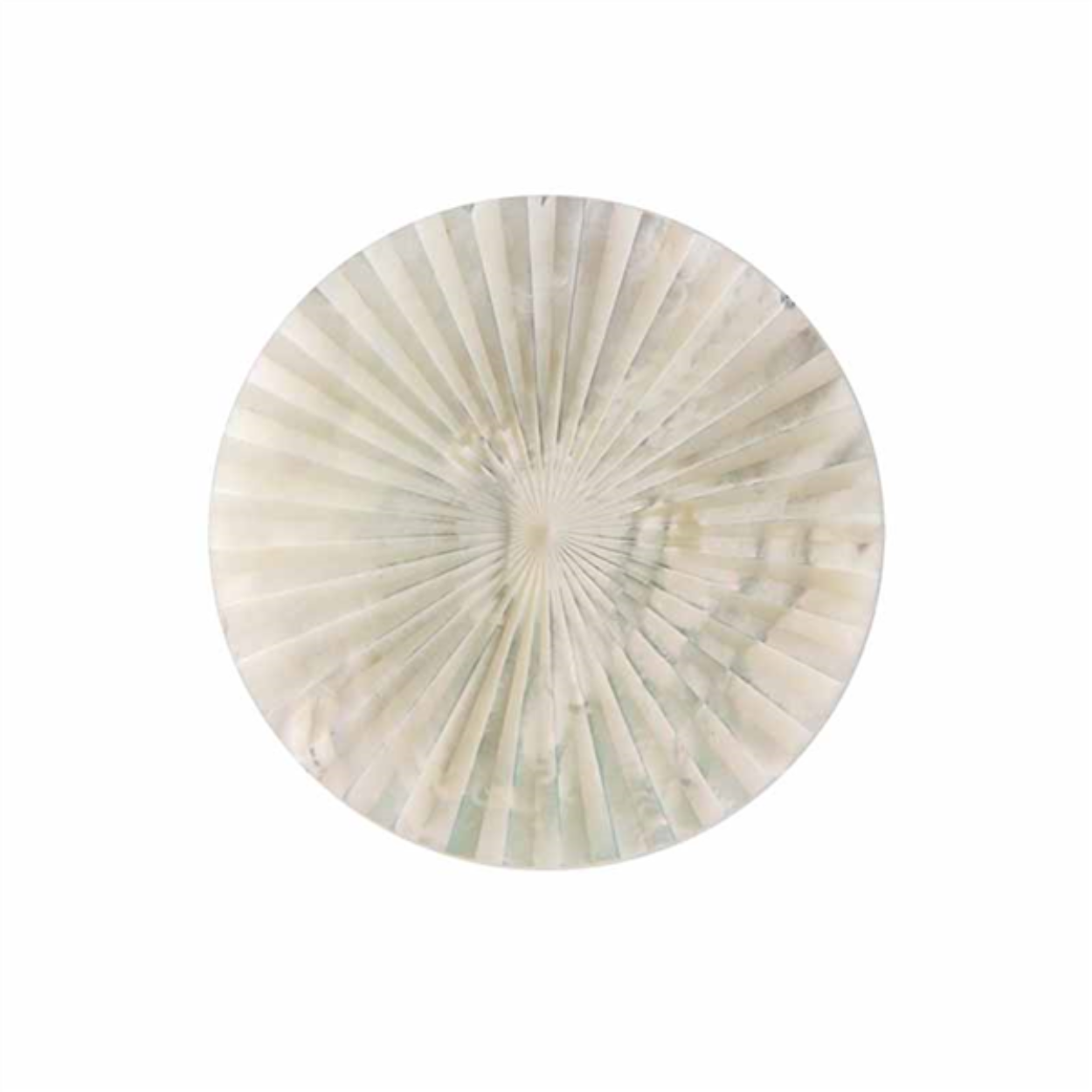 My imenso Mop white laser carved sun 33mm