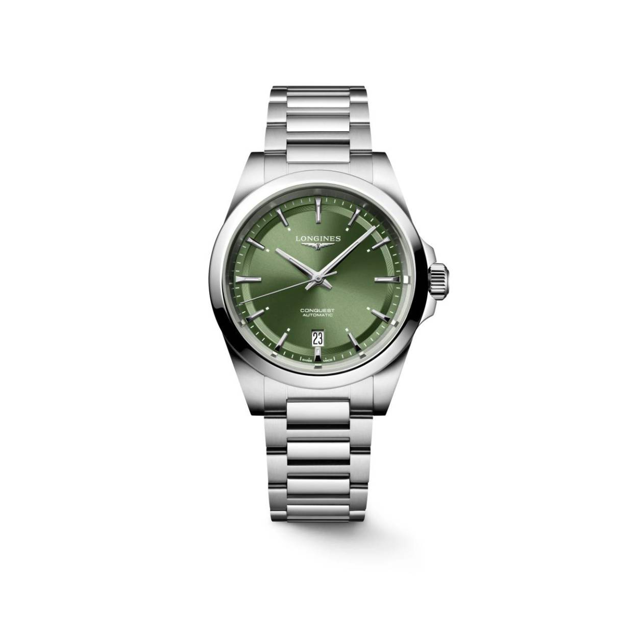 Dit Longines horloge behoort tot de Conquest collectie.
Referentienummer: L.3.720.4.02.6

Dit Longines horloge is voorzien van een automatisch uurwerk met een gangreserve van 72 uur. De kast en band zijn gemaakt van roestvrij staal. Het horloge heeft een diameter van 38 mm en is getest op een waterdichtheid van 10 ATM / 100 meter.

Horloges van Longines met automatische uurwerken genieten van een verlengde fabricagegarantie van 5 jaar. Deze langere garantieperiode onderstreept de uitzonderlijke kwaliteit en het vakmanschap van de automatische uurwerken van Longines.