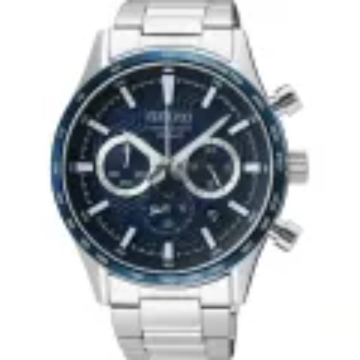 Dit is een herenhorloge van het merk Seiko. Het is een chronograaf horloge gemaakt van hardcoated staal. De diameter van de kast is 43 mm en de kast is 11.6 mm dik.
De verdere specificaties van het horloge zijn als volgt:
Kastvorm: rond
Kastkleur: zilverkleurig
Kastmateriaal: hardcoated staal
Bandbreedte: 22 mm
Bandlengte: 273 mm
Sluiting: vouwsluiting met drukker
Wijzerplaatkleur: blauw
Glassoort: saffier glas
Waterdichtheid: 10 ATM
Techniek: quartz