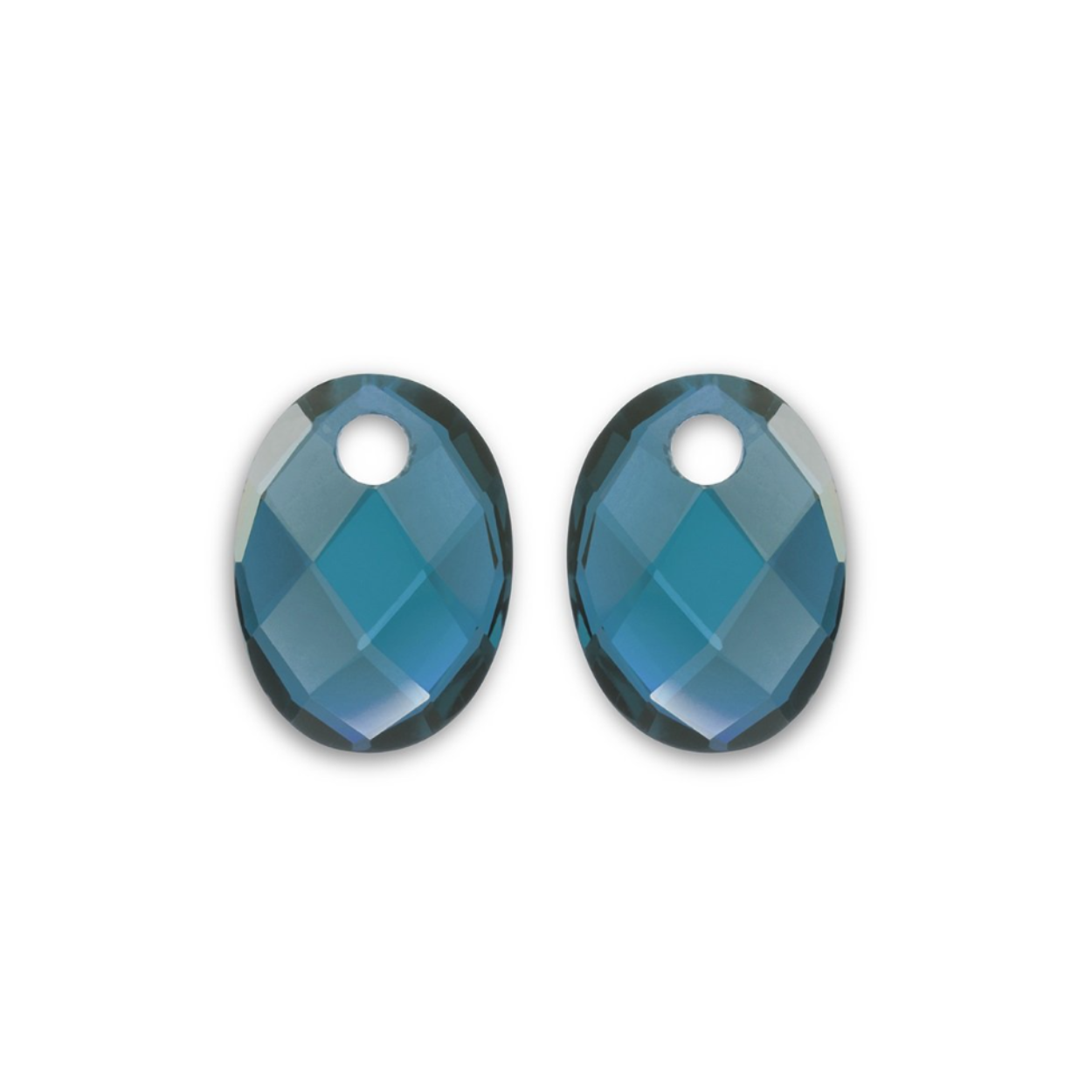 Earstones | Medium Oval - Ocean Topaz Quartz
EAGEM67-MO