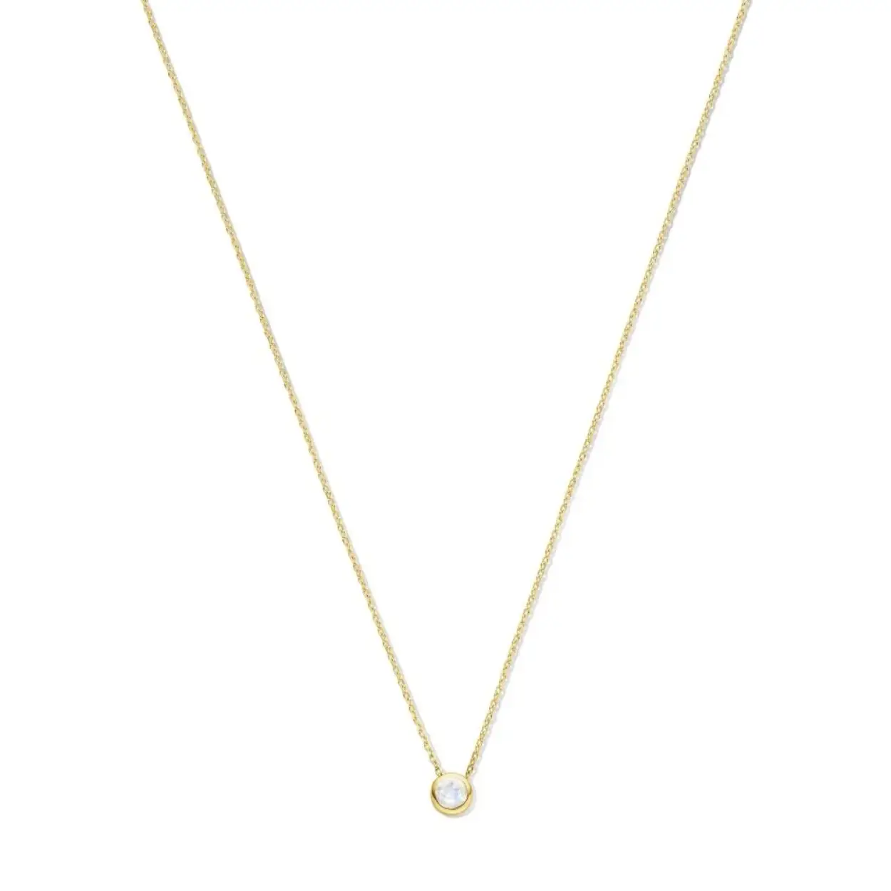 14K Gouden collier met geboortesteen van Juni Maansteen 
