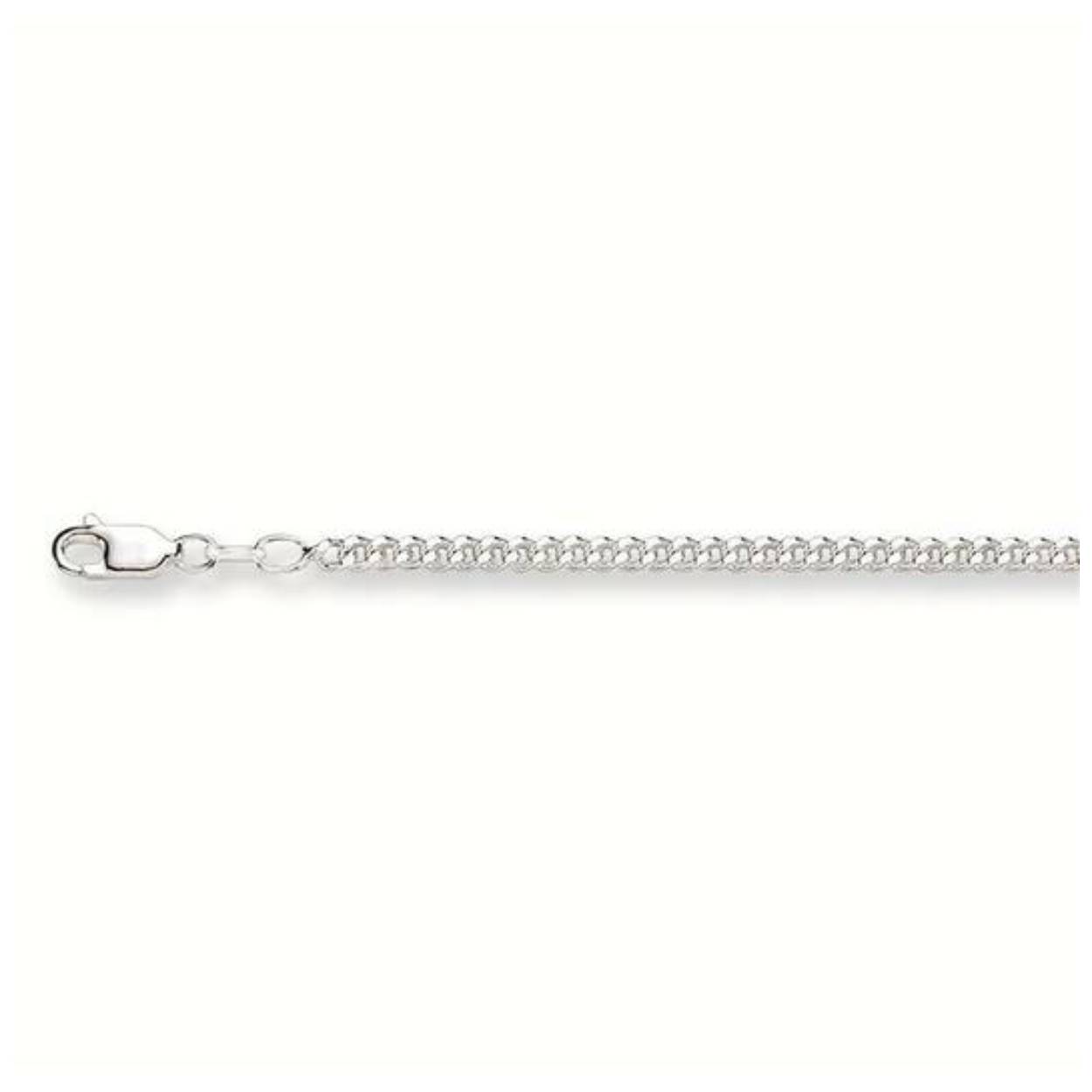 Zilver gourmet collier 42 cm - 3 mm