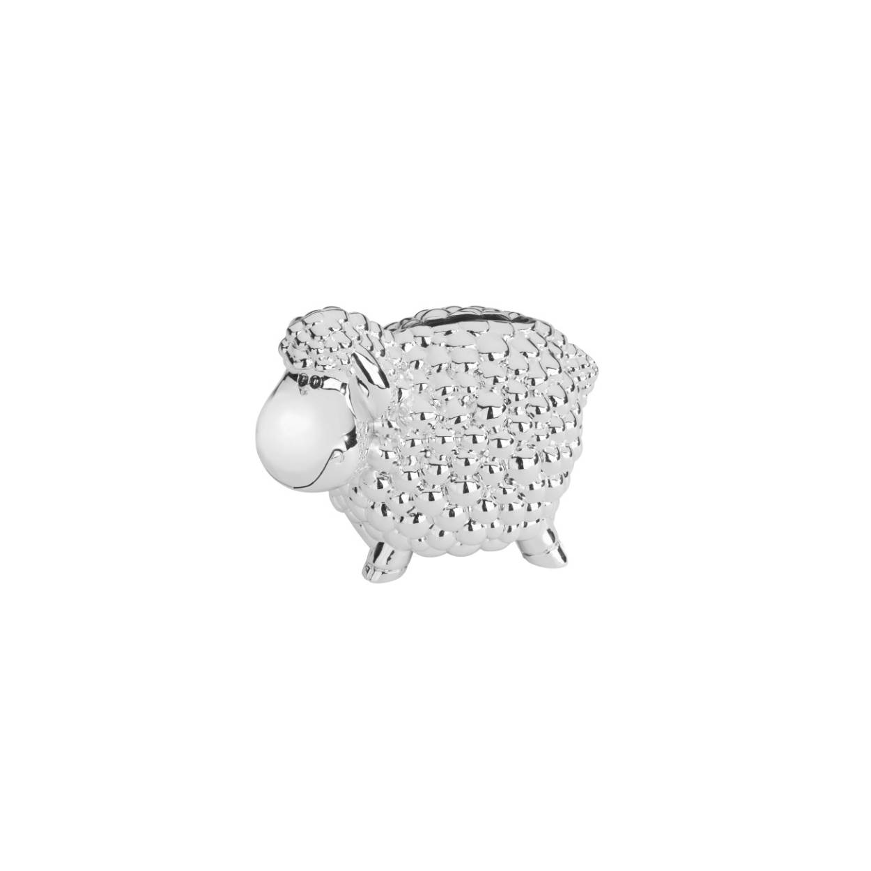 Verzilverde spaarpot schaap.