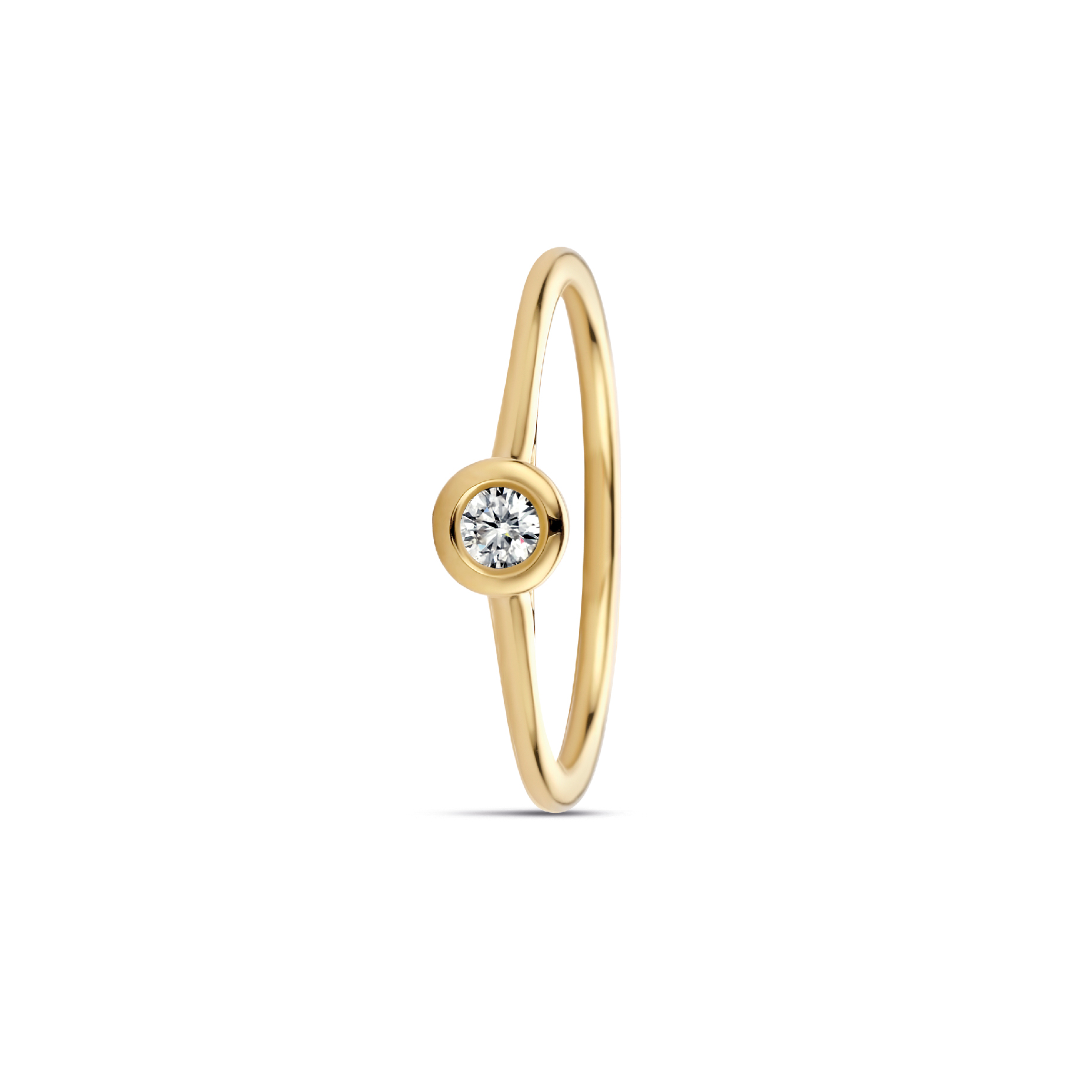 Miss spring ring met diamant 0.010crt v/tw