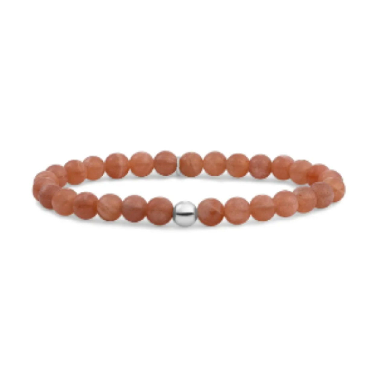 SPARKLING JEWELS ARMBAND ZILVER SUNSTONE 6MM
