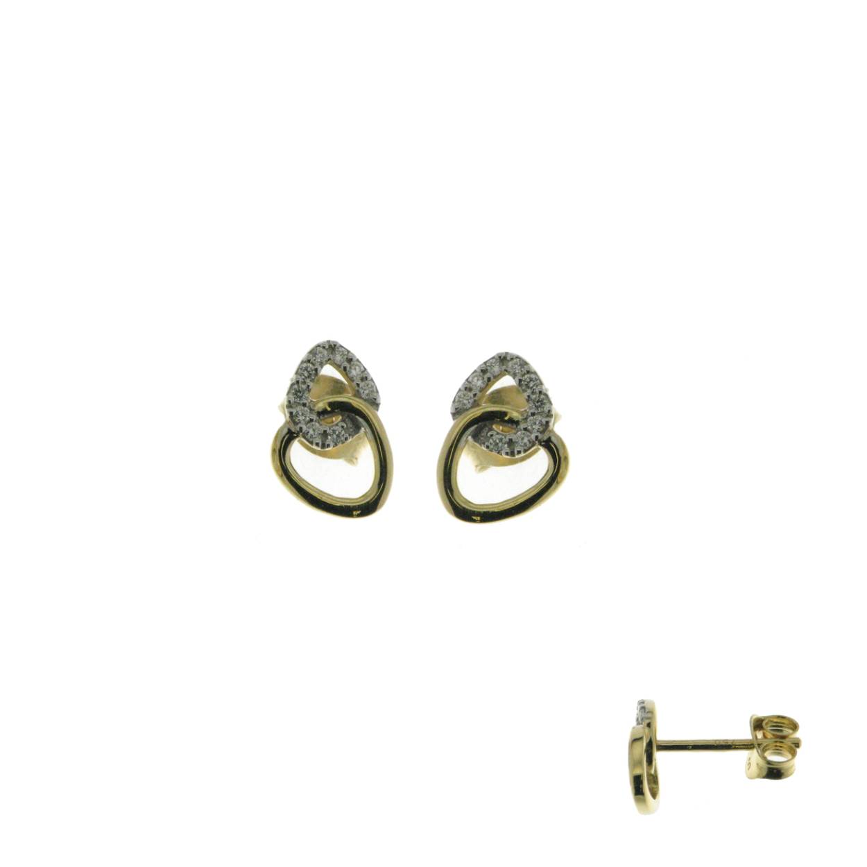 Naiomy Gold oorstekers goud 18KT briljant