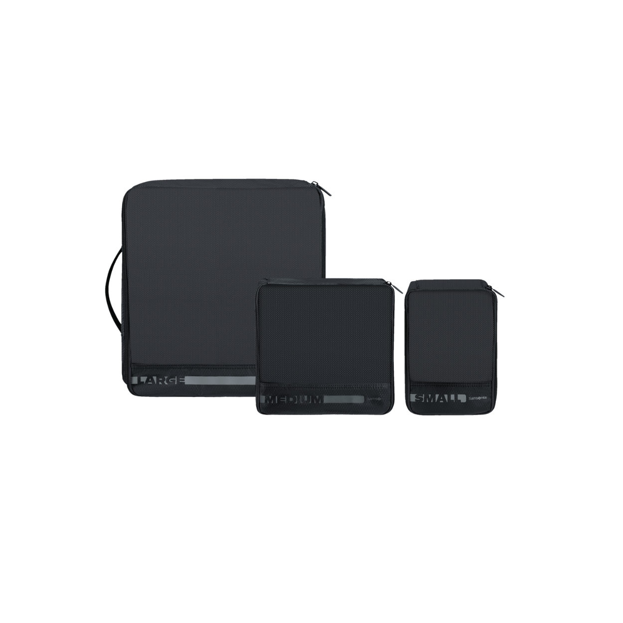 Onze set van 3 packing cubes is een echte game changer om georganiseerd te blijven en ruimte te besparen in je koffer! Ze maken het inpakken gemakkelijker en netter en houden je spullen op orde tijdens je reis. De Pack-Sized collectie heeft een modern kleurenpalet. Als je ze eenmaal hebt geprobeerd, zal je niet meer zonder kunnen reizen.

Afmetingen S
23 x 14 x 8 cm
Afmetingen M
23 x 22 x 8 cm
Afmetingen L
35 x 30 x 10 cm
Wasbaar
Ja