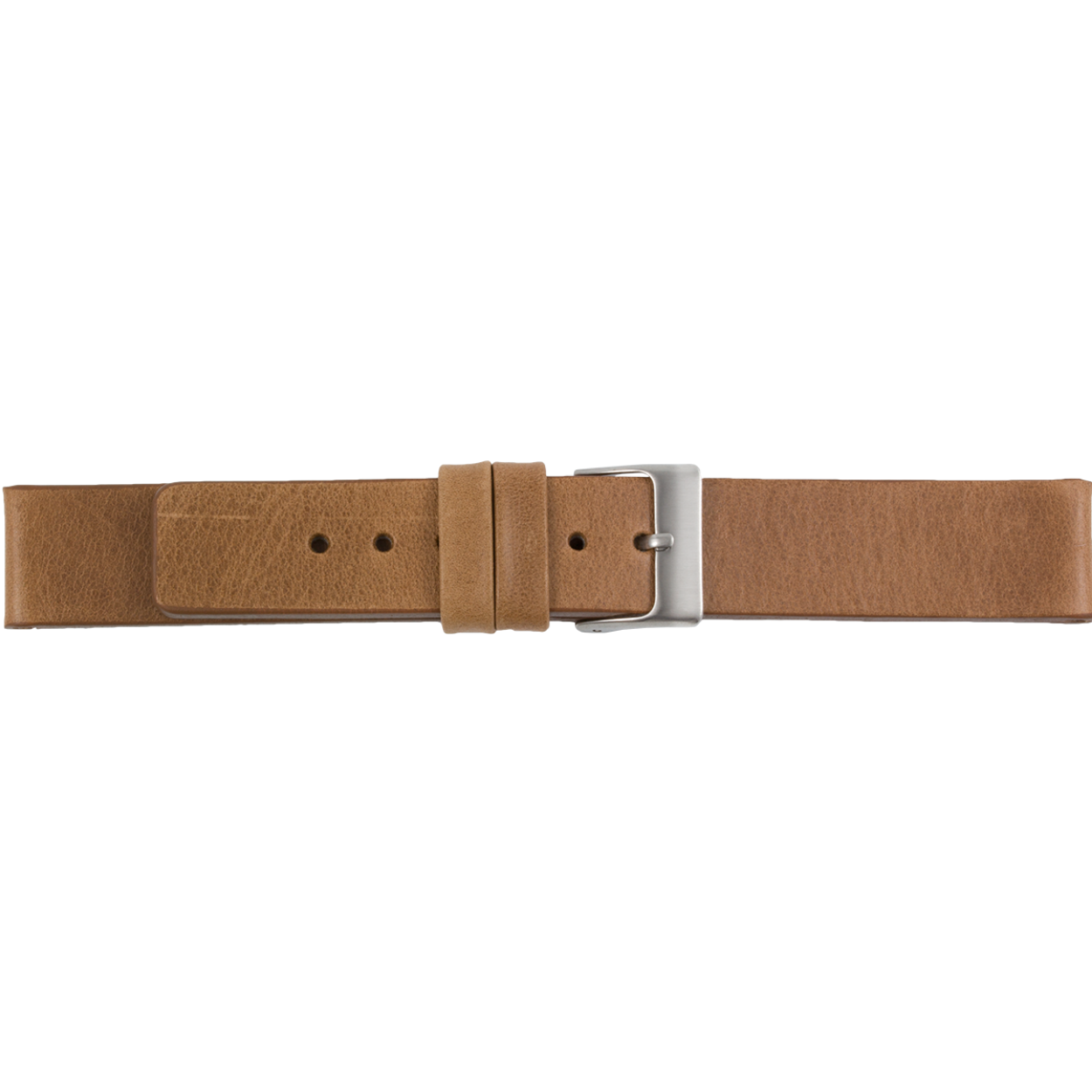 Premium Horlogeband licht bruin 22mm