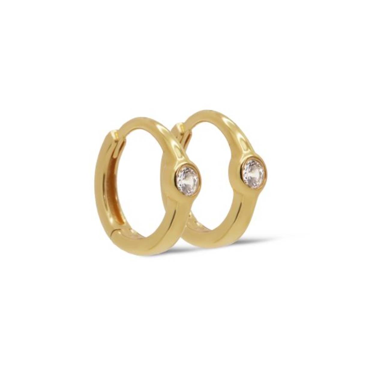 H477 Karma ooringen | zilver verguld | zirkonia