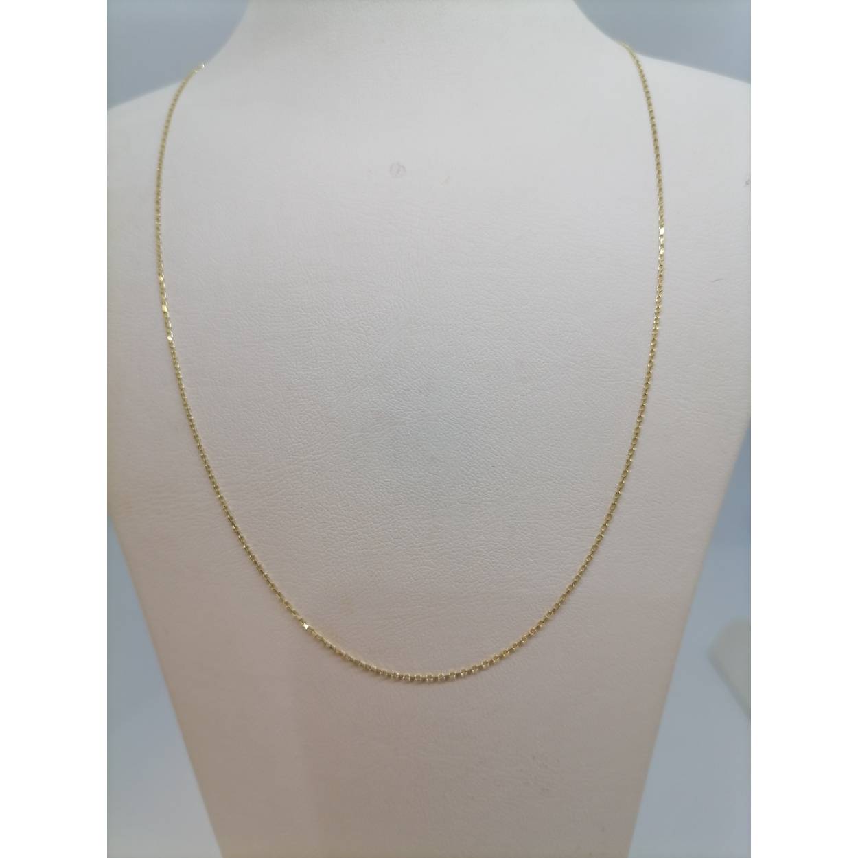De gouden damesketting model BREA-0001183 is een verfijnd sieraad van 14 karaats goud. Met een glanzende afwerking en een breedte van 0,6 mm, heeft het een elegante uitstraling. De ketting is 45 cm lang en goudkleurig. Perfect voor dagelijks gebruik of speciale gelegenheden, en ideaal te combineren met andere gouden sieraden.