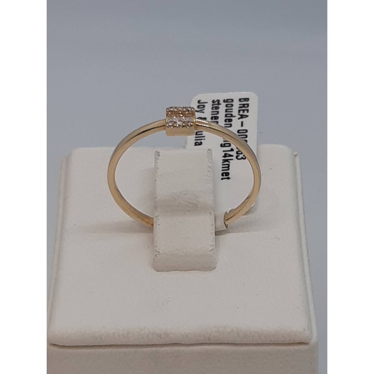 gouden ring14kmet stenen