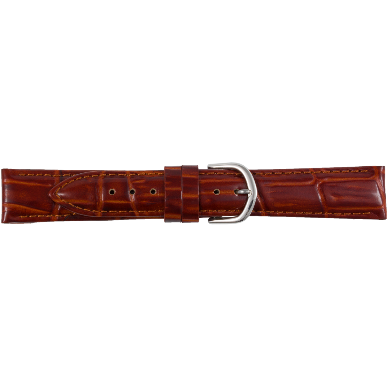 Horlogeband 22mm cognac bruin