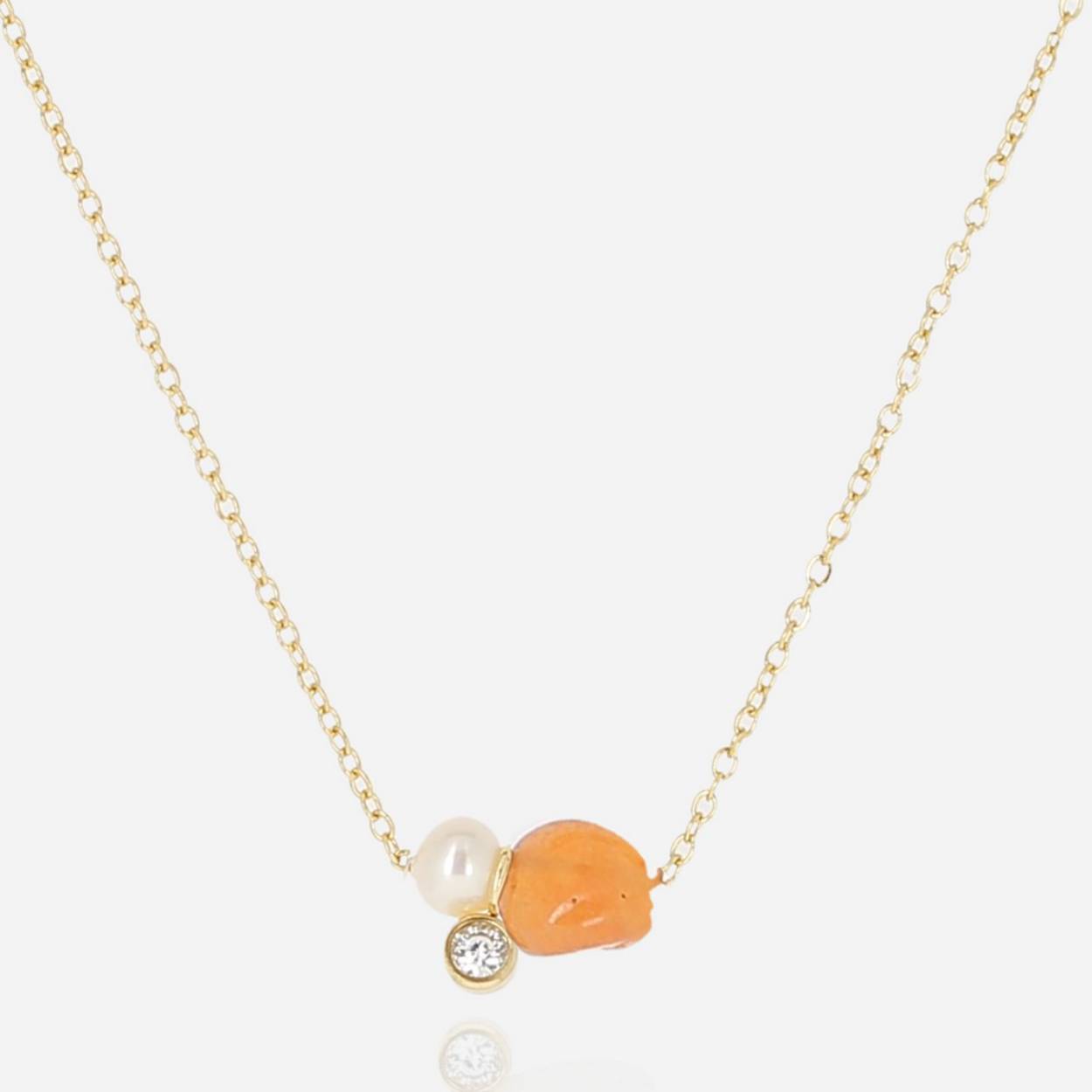 Zag Bijoux Ketting met leuk pareltjes. Deze ketting valt kort en is dus goed te combineren met elkaar!