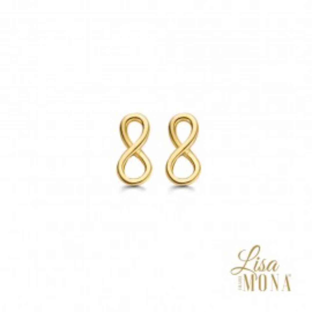 Lisa Mona oorstekers 14k infinity