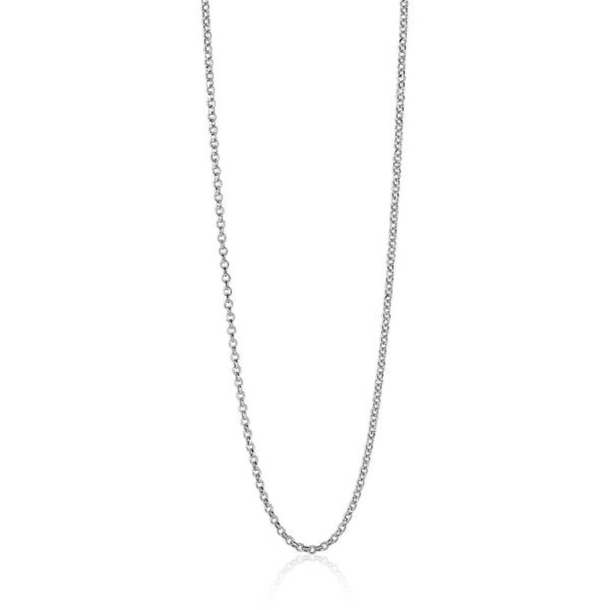 ZINZI zilveren jasseron ketting 42-45cm ZILC-J42. De lengte van de ketting is te variëren van 42 tot 45cm. Ideaal om je hanger aan te hangen. Met herkenbaar Zinzi hartje bij de sluiting. Vervaardigd van eerste gehalte zilver (925) en met extra rodiumlaag voor een langdurige glans.