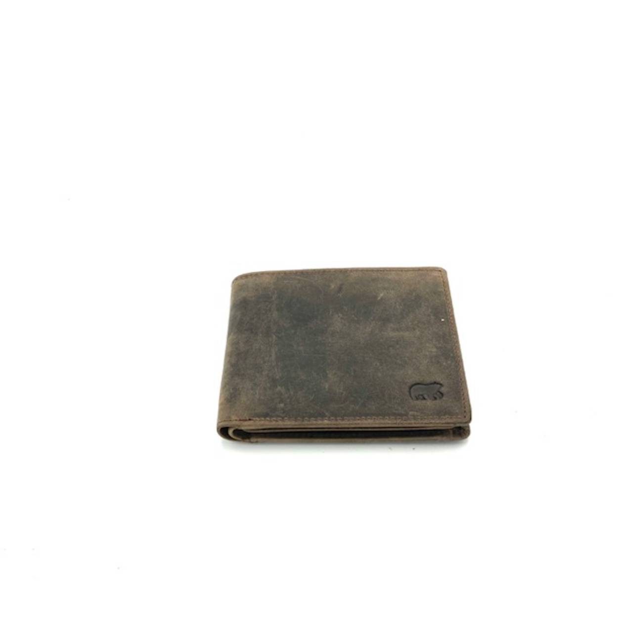 Beardesign portemonnee met stoer uitstraling.
Ruimte voor 6-8 pasjes, muntgeld vak en twee papiergeld vakken.

Afmetingen:
Hoogte 9cm x breed 11cm x diep1 cm