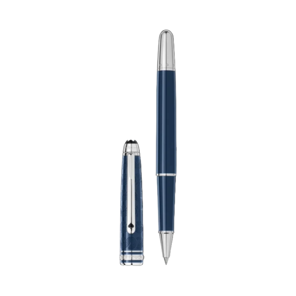 Deze Montblanc Around the World in 80 days edition hoort tot de Meisterstück collectie. Referentienummer: MB126346

De Montblanc Meisterstuck Around the World in 80 Days collection is gebaseerd op het beroemde boek van Jules Vernes. Deze klassieke blauwkleurige Rollarball Pen is vooral gebaseerd op het eerste deel van het verhaal. De hoofdpersoon reist namelijk via stoomboot van Londen naar Bombay, over de Middelandse Zee en door het Suez kanaal. De dop van de pen is voorzien van sierelementen die terugkomen uit dit verhaal zoals de golven van de zee en de stoomboot. De punt van de dop is gegraveerd met de lengte van de reis namelijk 18 dagen van Londen naar Bombay en 80 dagen in totaal. 
