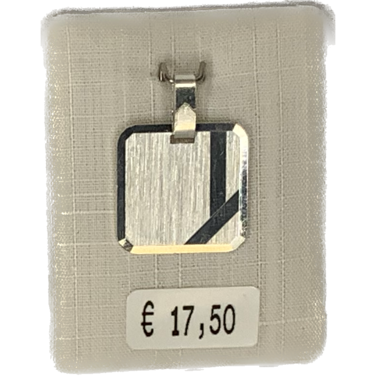 Zilver graveerplaatje 2 banen mat/glans 