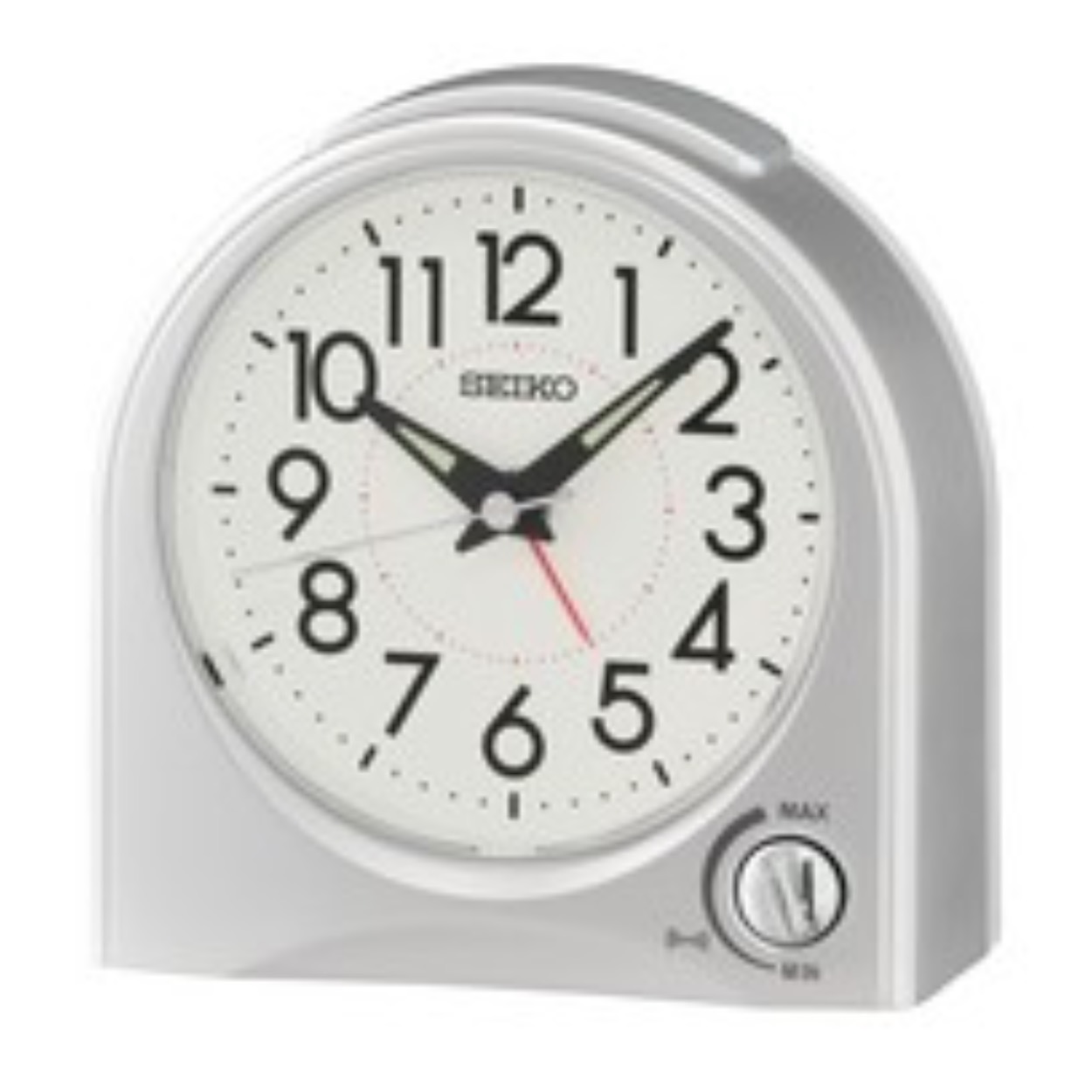Seiko Wekker Zilver witte wijzerplaat