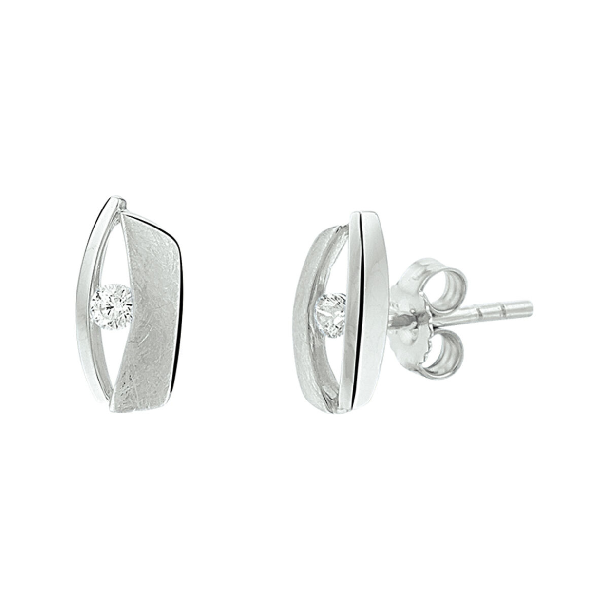 Zilver oorknoppen zirkonia poli/mat
Gerhodineerd 925 zilveren oorknoppen uitgevoerd met een heldere zirkonia en een poli/matte afwerking. De oorknoppen hebben een afmeting van 9.5x4.5mm.
